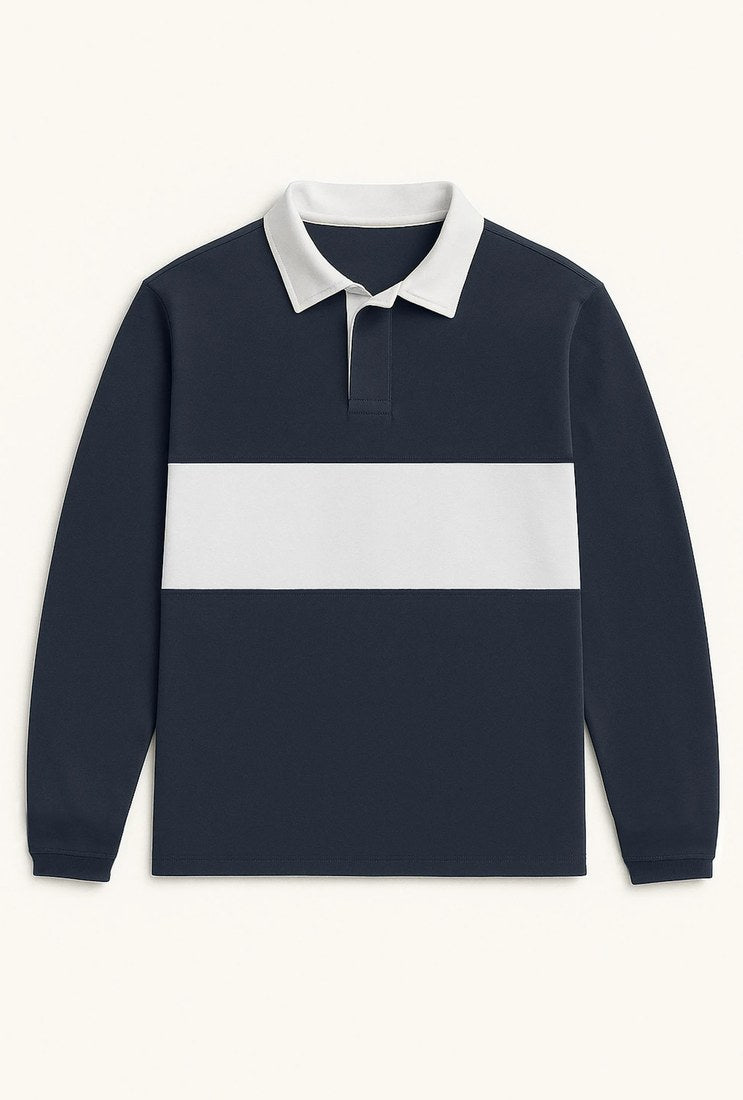 Polo liso ultra premium 240 g, Azul marino (frente)