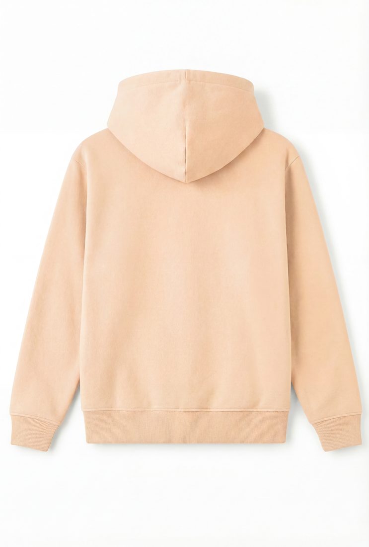 Sudadera con capucha lisa regular 350 g, Melocotón (espalda)